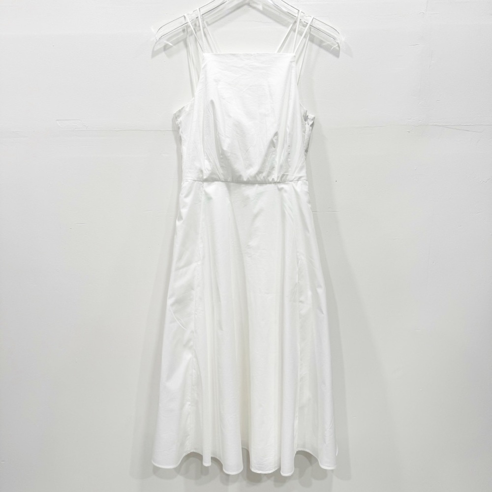 Joie White Cotton Midi Dress Strappy Size 4